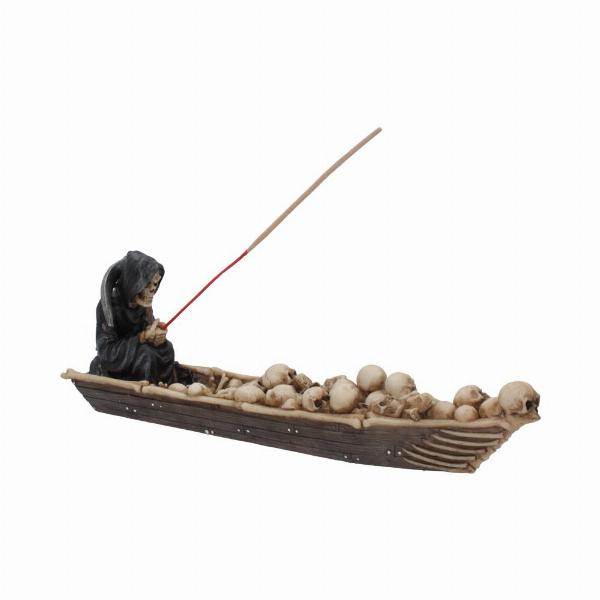Photo #5 of product B4286M8 - The Ferryman Grim Reaper River Styx Skeleton Incense Holder