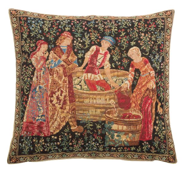 Phot of The Pressing Grape Harvest Tapestry Cushion