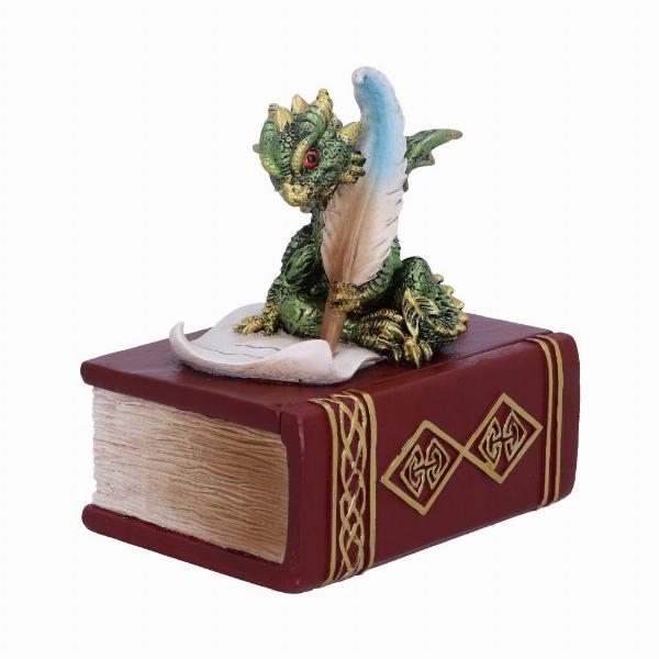 Photo #1 of product U6179W2 - The Scribe Dragon Trinket Box 13.8cm