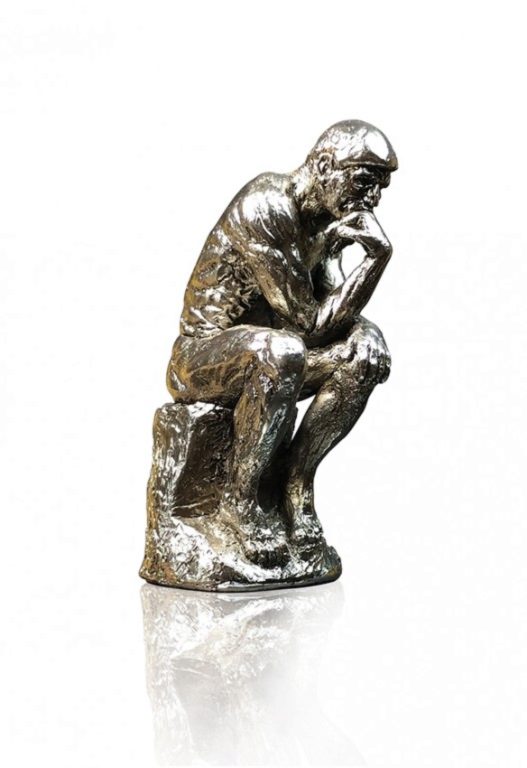 Photo of The Thinker Silver Figurine (Auguste Rodin)