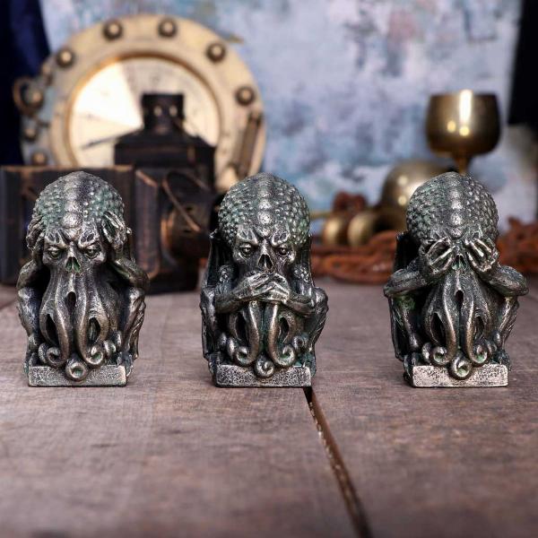 Photo #5 of product D5492T1 - Three Wise Cthulhu Figurines 7.6cm