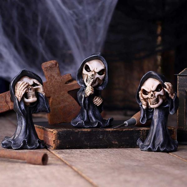 Photo #5 of product U5474T1 - Three Wise Reapers 11cm See No Hear No Speak No Evil Cartoon Grim Reapers