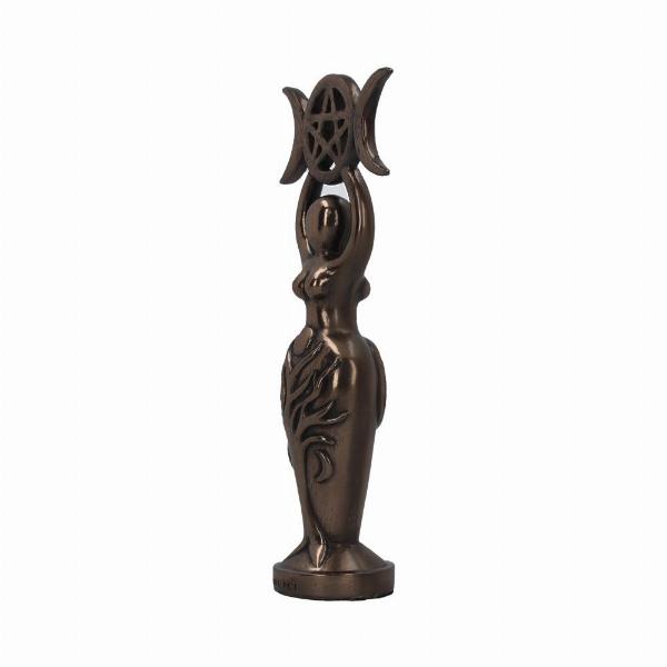 Photo #2 of product D4029K8 - Triple Goddess Figurine Bronzed Wiccan Idol Ornament