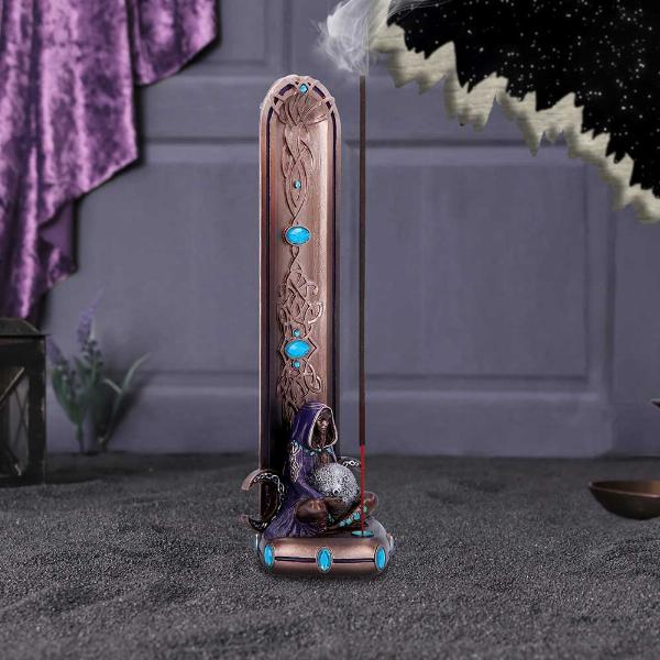 Photo #5 of product B6614B24 - Triple Moon Goddess Bronze Incense Burner