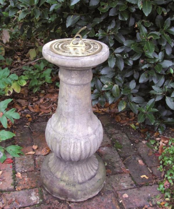 Photo of Victorian Stone Column with Brass Sundial