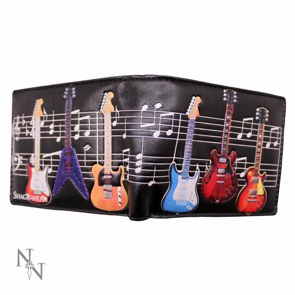 Photo #2 of product C1951F6 - Nemesis Now Electric Guitars Embossed Music Wallet Black 11cm