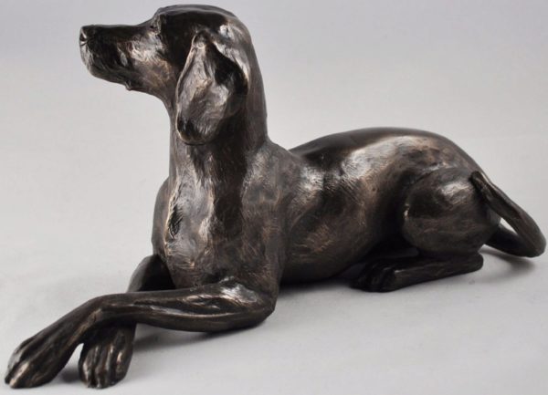 Photo of Weimaraner Bronze Dog Sculpture (Harriet Glen) 24cm