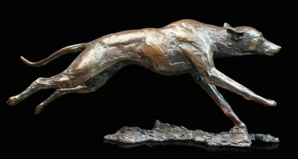 Photo of Whippet Running Bronze Figurine (Limited Edition) Michael Simpson