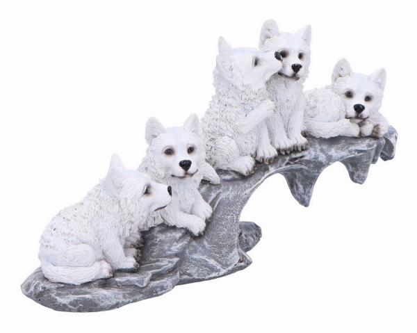 Photo #4 of product U6873C24 - Winter Litter White Wolf Ornament