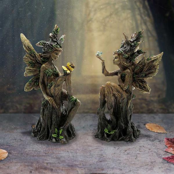 Photo #5 of product D6746A24 - Woodland Beauty Tree Fairy Figurines (set of 2) 15.5cm