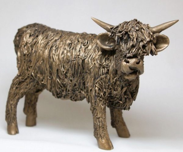 Photo of Young Bull Bronze Sculpture