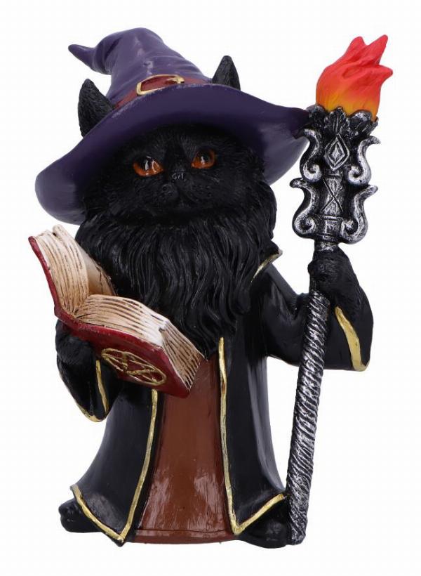 Photo #1 of product U7007A25 - Albus  The Black Wizard Cat Figurine