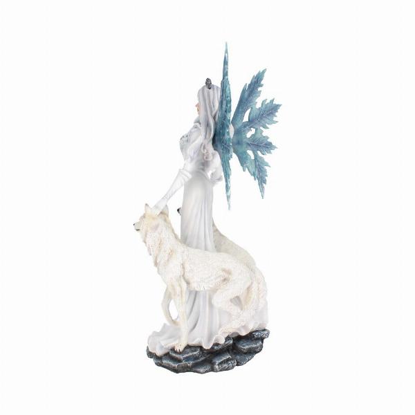 Photo #3 of product D2749G6 - Aura Large Ice Fairy with Two Winter Wolf Companions Figurine