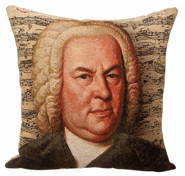Phot of Bach Composer Tapestry Cushion