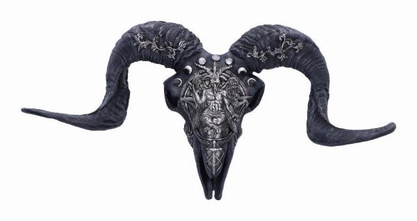 Photo #1 of product D6721A24 - Baphomet's Veneration Skull Wall Plaque 53cm