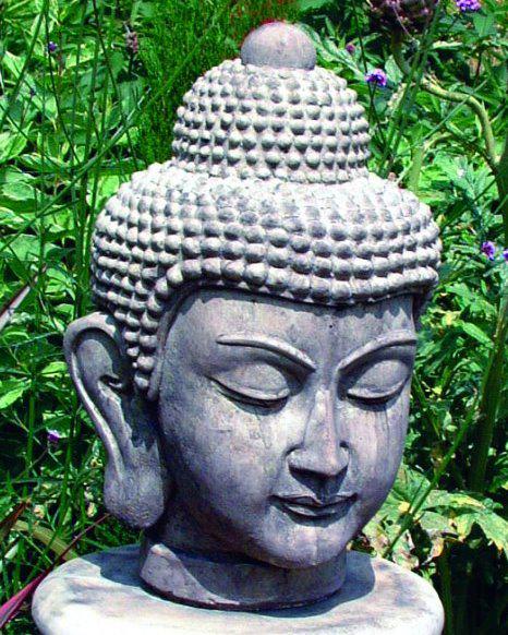 Buddha Head Stone Ornament Garden, Stone Garden Buddha Heads