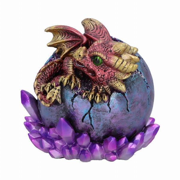 Photo #2 of product U5481T1 - Crimson Hatchling Glow Dragon Red Dragonling Crystal Figurine