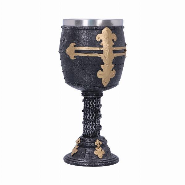 Photo #4 of product B3245H7 - Crusader Medieval Knight Chainmail Wine Goblet