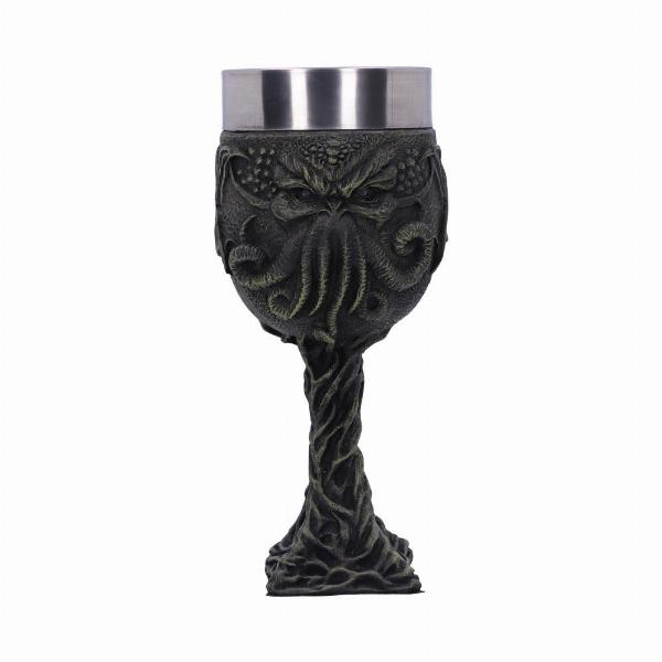 Photo #3 of product D2625G6 - Cthulhu's Thirst Goblet Lovecraft Octopus Monster Wine Glass