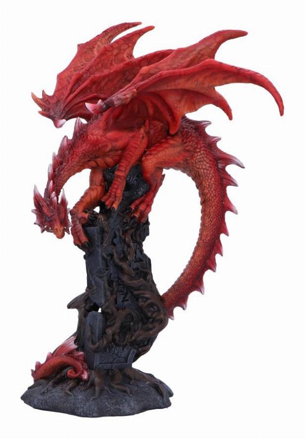 Photo #1 of product U6701A24 - Draconic Roots Red Dragon Figurine 28.5cm