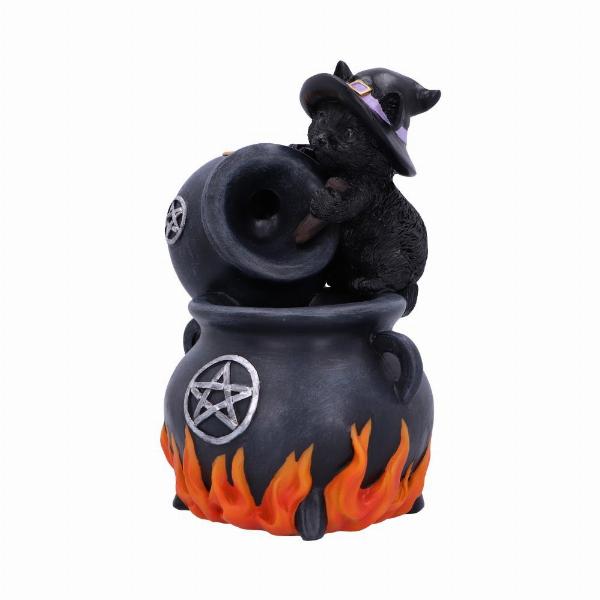 Photo #2 of product U6134W2 - Familiar Brew Black Cat Backflow Incense Burner 18cm