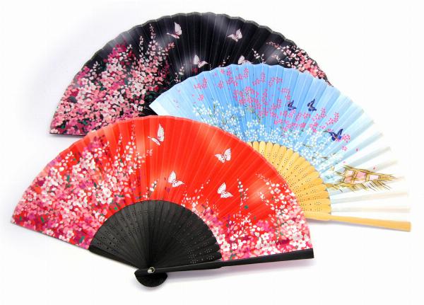 Floral Mixed Designs Japanese Fan (Set of 3) | Gothic Gifts