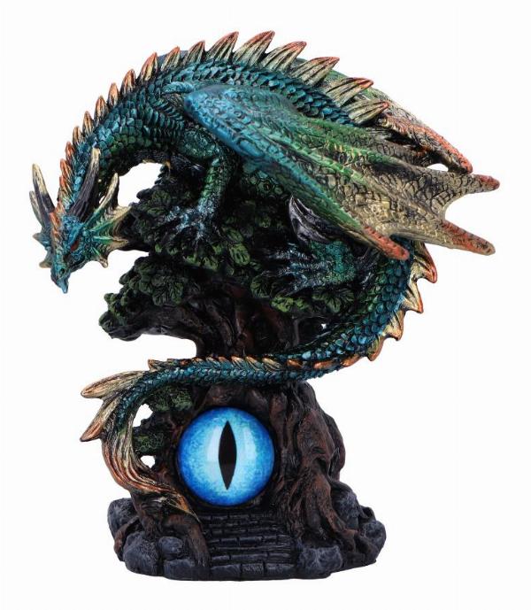 Photo #1 of product U6697A24 - Forest Seer Green Dragon Eye Figurine 16cm