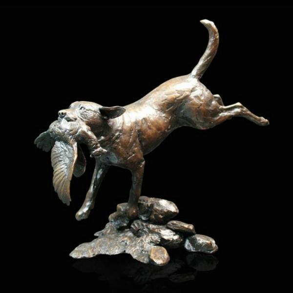 Photo of Labrador Retrieving Bronze Figurine Large (Limited Edition) Michael Simpson