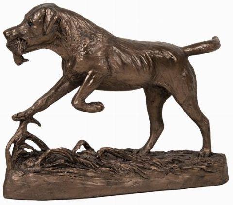 Photo of Labrador Retrieving Duck Bronze Figurine