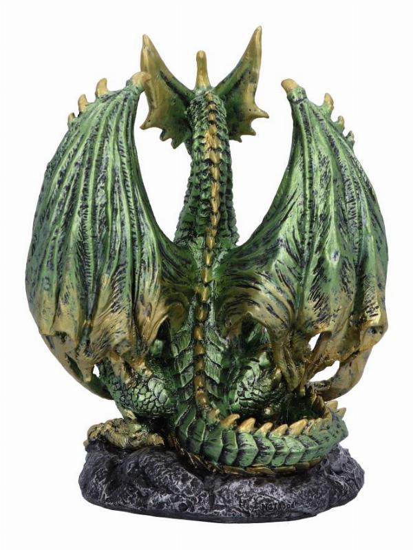 Photo #3 of product U6289X3 - Light Bearer Metallic Dragon Figurine 19.5cm