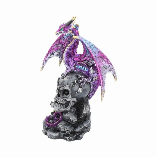 Photo #2 of product U3516J7 - Loyal Defender Figurine Fantasy Gothic Dragon and Skull Ornament