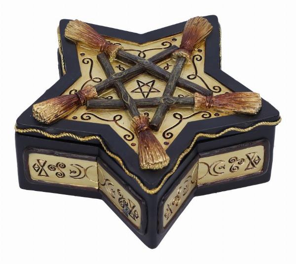 Photo #3 of product U6432X3 - Magick Protector Wiccan Broomstick Box 16cm