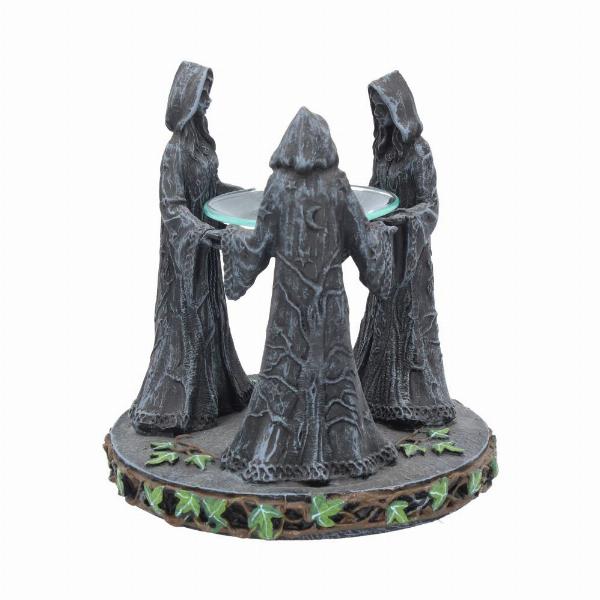 Photo #4 of product NOW127 - Pagan Magik Circle Triple Moon Oil Burner. (16cm)