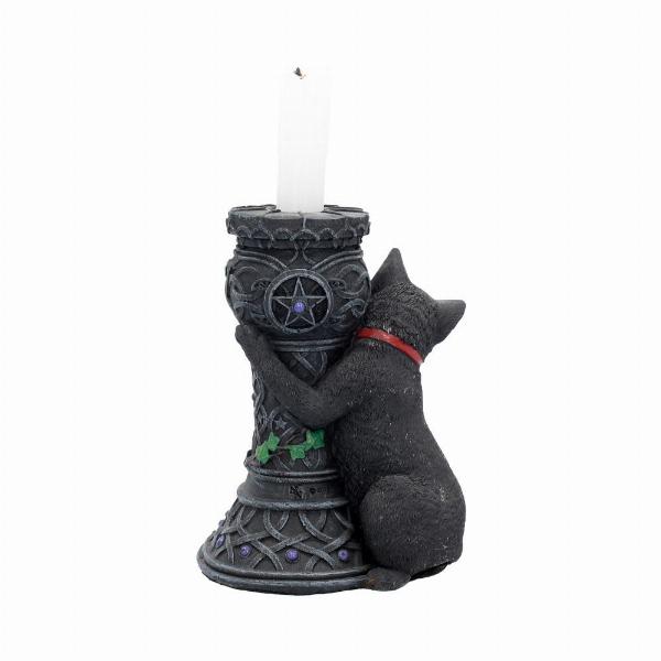 Photo #4 of product B1810E5 - Midnight Cat Candle Holder Wiccan Witch Gothic Ornament