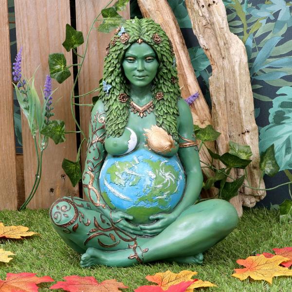 Photo #5 of product E5243S0 - Large Ethereal Mother Earth Gaia Art Statue Painted Figurine