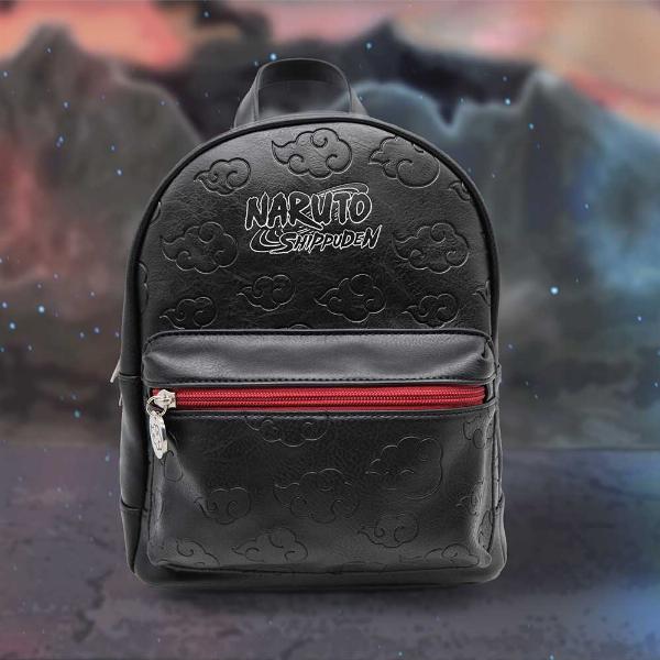 Photo #2 of product C6391X3 - Naruto Anime Akatsuki Backpack in Black 28cm