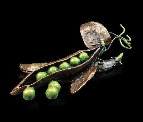 Photo of Pea Pod Bronze Sculpture (Limited Edition) Keith Sherwin Nature Trail