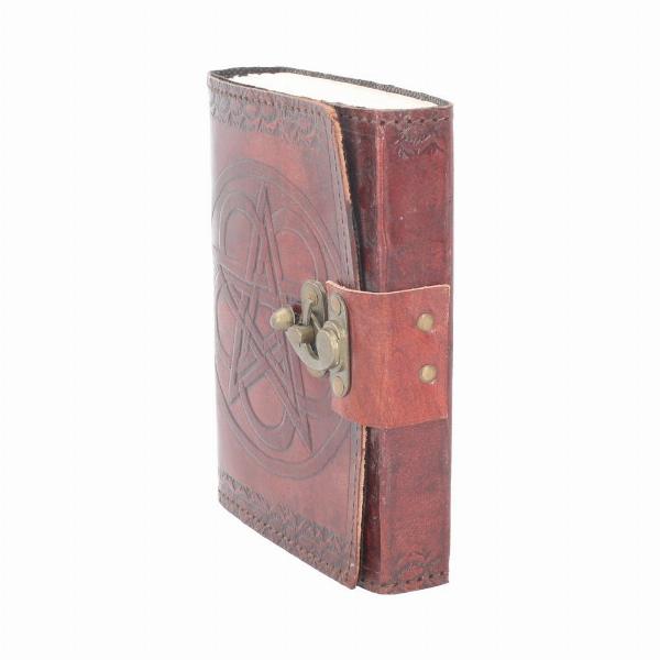 Photo #2 of product D1024C4 - Nemesis Now Wiccan Lockable Pentagram Leather Embossed Journal