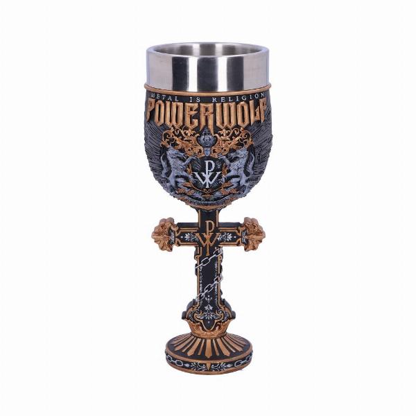 Photo #4 of product B5299S0 - Officially Licensed Powerwolf Metal is Religion Rock Band Goblet