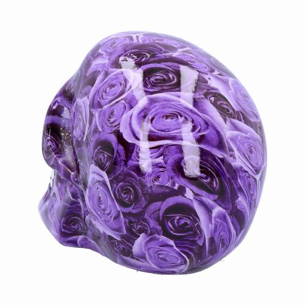 Photo #3 of product D4714P9 - Purple Rose Romance Skull Ornament