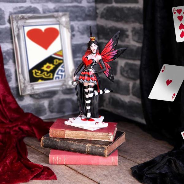 Photo #5 of product B5557T1 - Wonderland Fairies Queen of Hearts Red Card Figurine