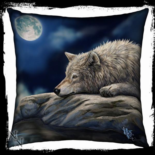 Photo of Quiet Reflection Wolf Cushion (Lisa Parker)