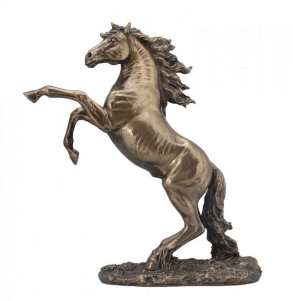 Photo of Rearing Horse Bronze Figurine 32 cm