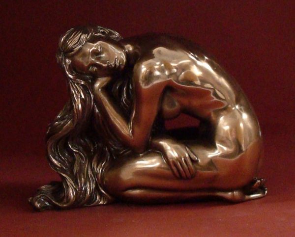 Photo of Solitude Female Nude Bronze Figurine