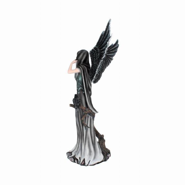 Photo #3 of product D2456G6 - Sorrel Large Dark Angel Fairy and Raven Figurine