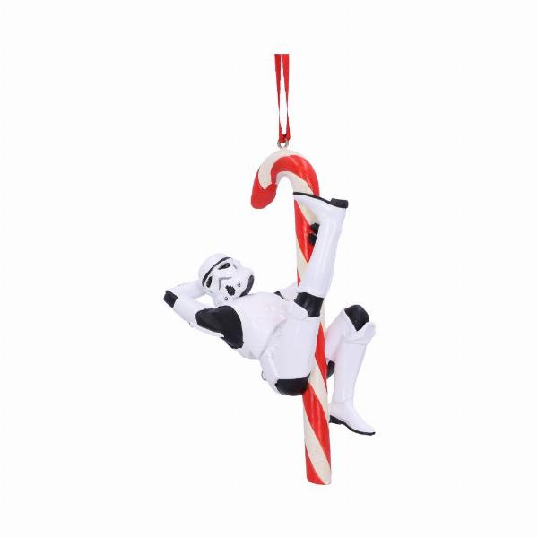 Photo #2 of product B5696U1 - Officially Licensed Stormtrooper Candy Cane Hanging Ornament 12cm