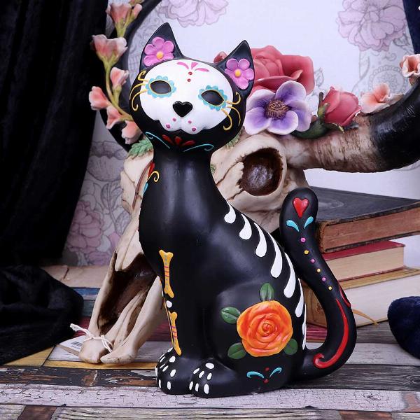 Photo #5 of product D1276D5 - Sugar Kitty Figurine Day of the Dead Cat Ornament