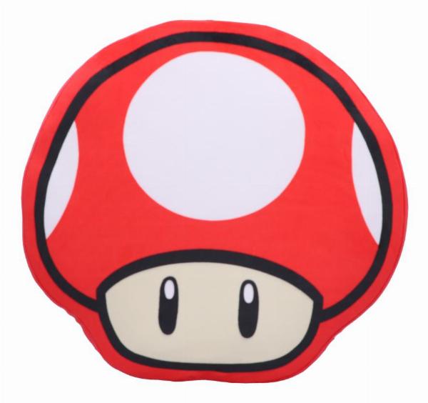 Photo #1 of product C6370X3 - Super Mario Mushroom Soft to Touch Cushion 40cm