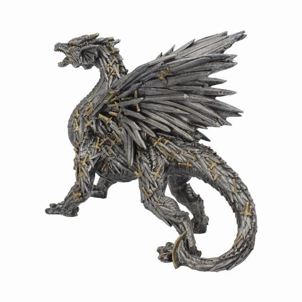 Photo #2 of product U4072M8 - Swordwing Dragon Figure Forged From The Blades Of Enemies 29.5cm
