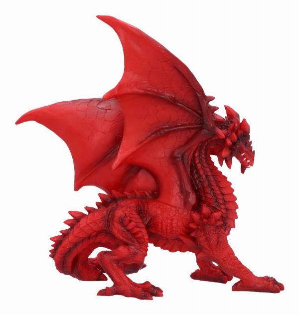 Photo #3 of product U6436X3 - Tailong Red Dragon Figurine 21.5cm
